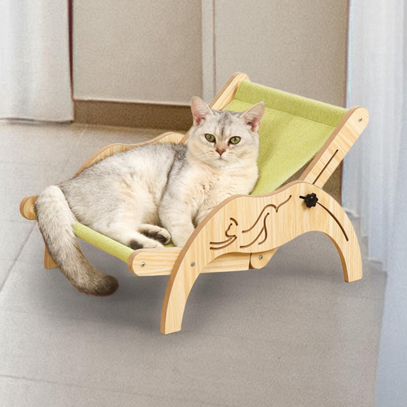 Cat Lounge Chair Cat Hammock Bed Portable Floor Standing Cats Raised Bed Cat Nest Pet Bed for Small Dogs Small Animal Puppy Indoor Cats