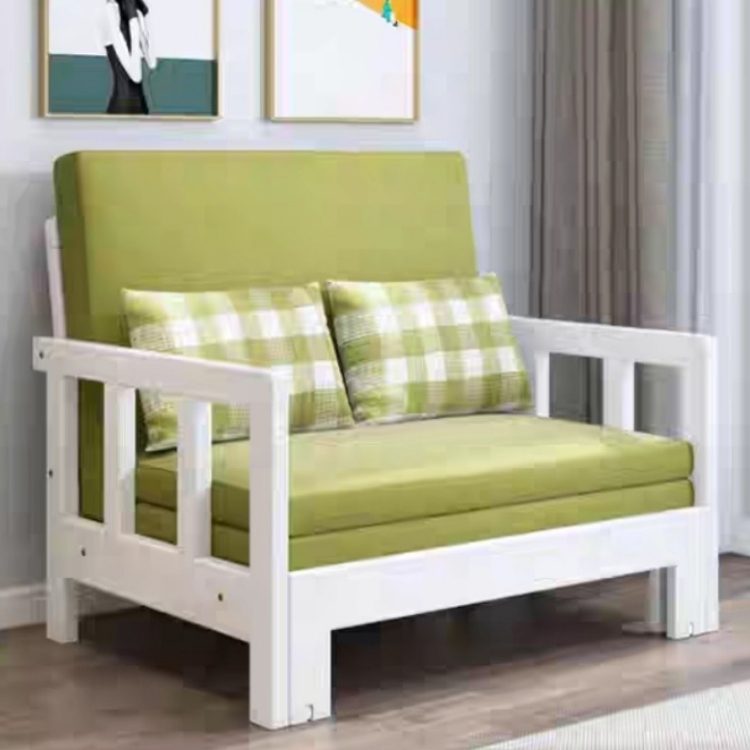 Sofa Giường Kéo Thông Minh, Giường Sofa Gấp Gọn 3 Cấp Độ Gỗ Sồi Tự Nhiên Kèm Đệm Và 2 Gối  KT 0.86x1.9m