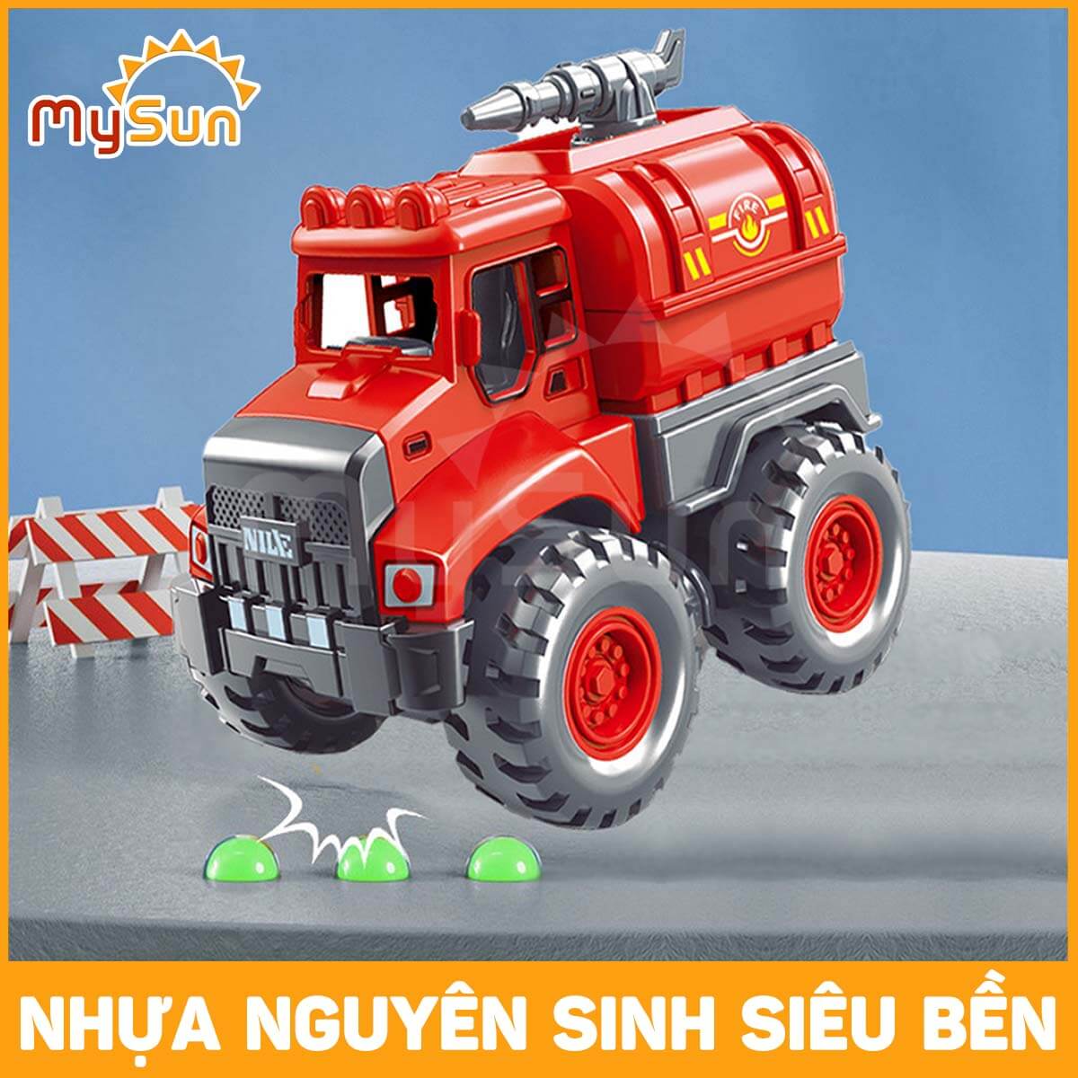 Bộ đồ chơi xe cứu hỏa chữa cháy mô hình cho bé 1 2 3 4 5 tuổi