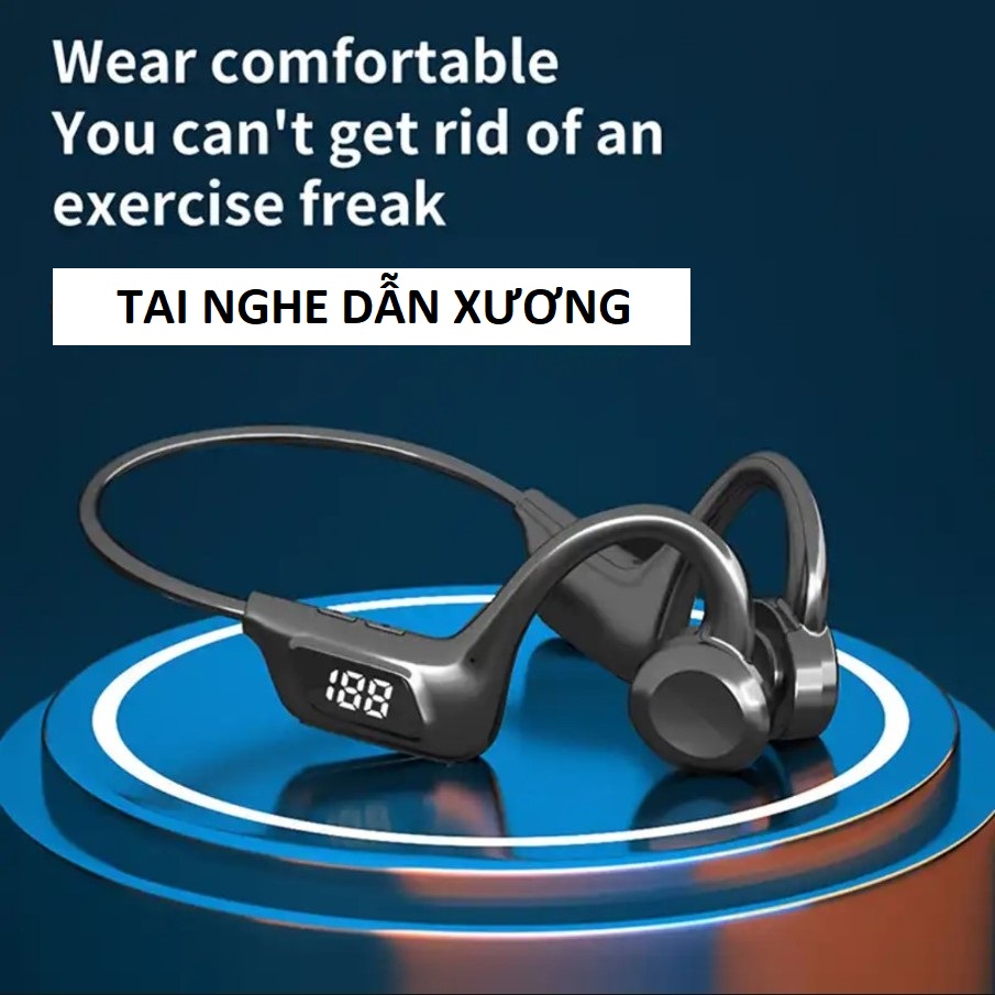 Tai Nghe Dẫn Xương Bluethooth VG06 Không Cần Nhét Vào Tai– Dẫn truyền âm thanh qua xương, không gây đau tai loại tốt