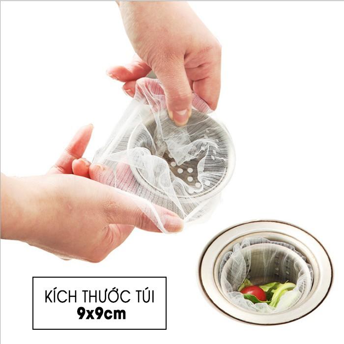 100 túi lọc rác bồn rửa chén siêu tiện dụng