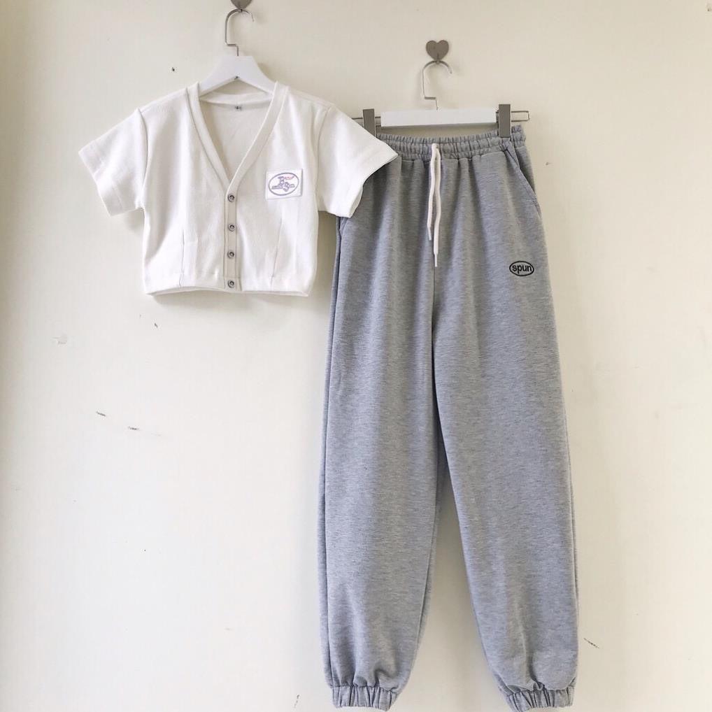 Áo croptop nữ thêu BS siêu dễ thương siêu xinh chất borip cotton dày mịn co dãn tốt, áo freesize - AT3235