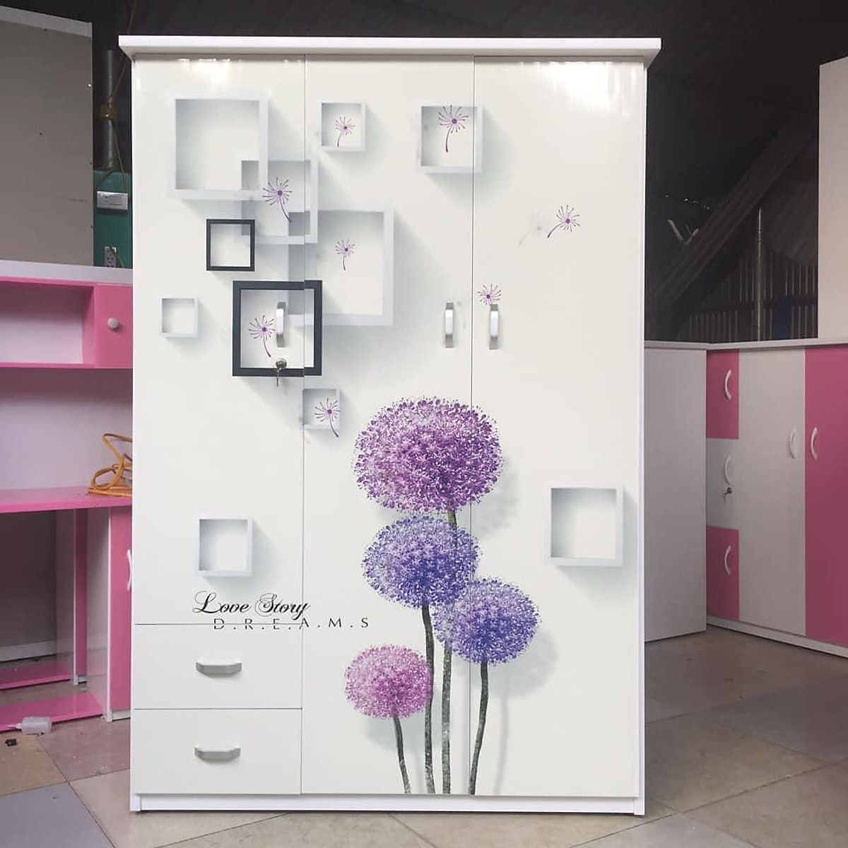 Hình ảnh Tủ nhựa in 3D Juno Sofa Chất lượng Đài Loan - tủ nhựa 3 cánh