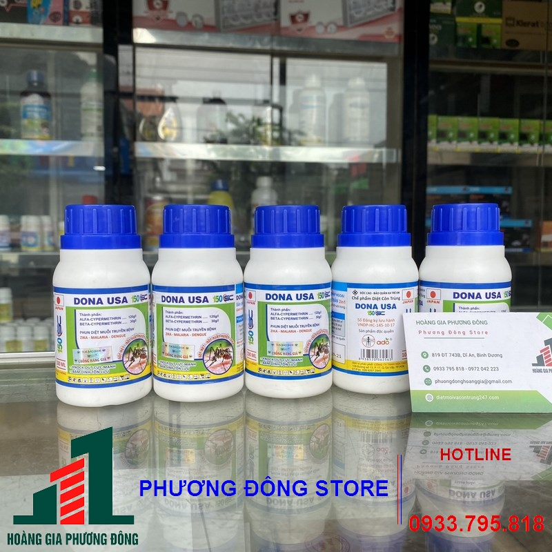 Thuốc diệt muỗi và côn trùng DONA USA 150SC_ chai 100ml