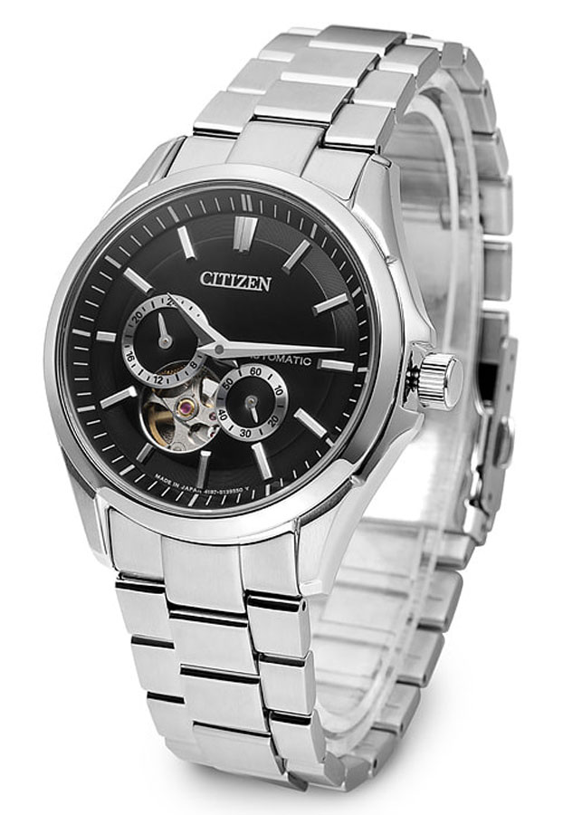 Đồng Hồ Nam Citizen Dây Thép Không Gỉ NP1010-51E - Mặt Đen