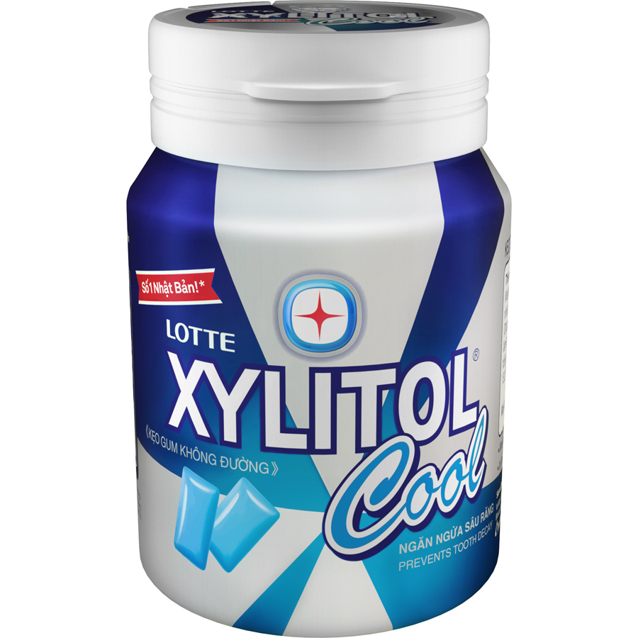 Lốc Kẹo Gum Không Đường Lotte Xylitol Cool (6 x 58g)