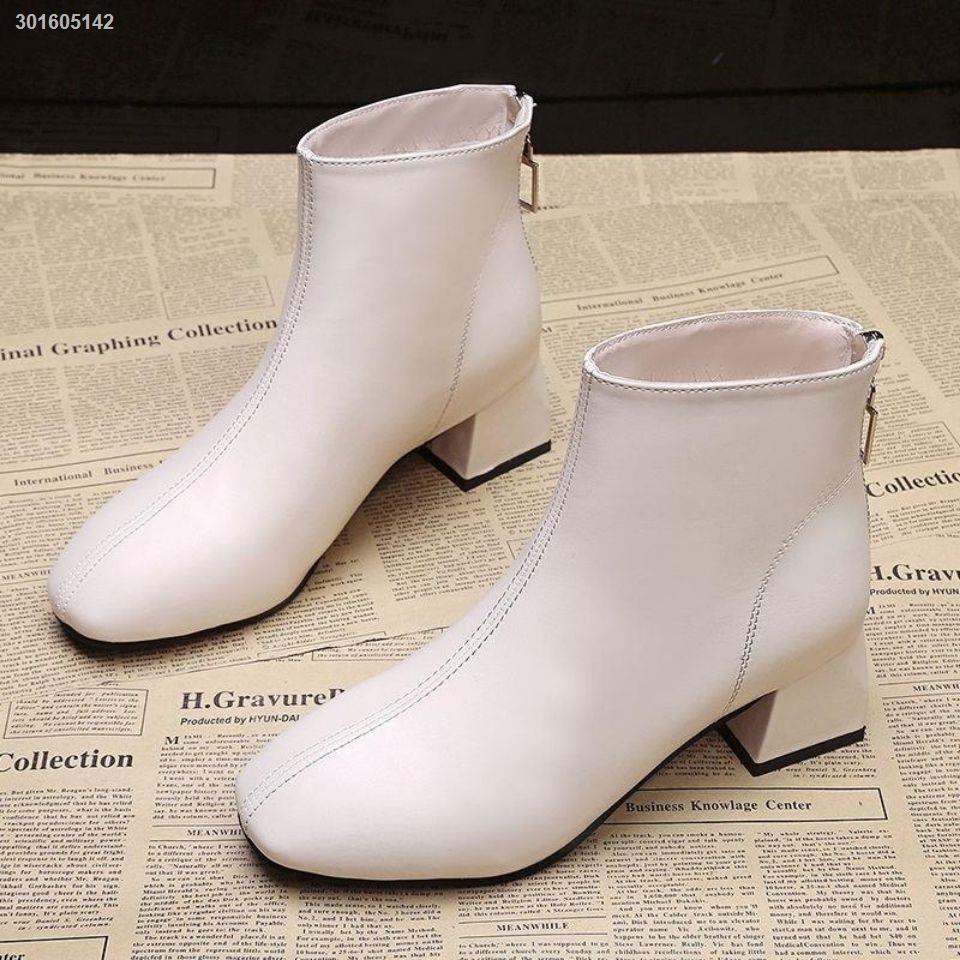 Giày Boot Cao Gót Cổ Thấp Thiết Kế Mới Thời Trang Mùa Thu Đông Dành Cho Nữ