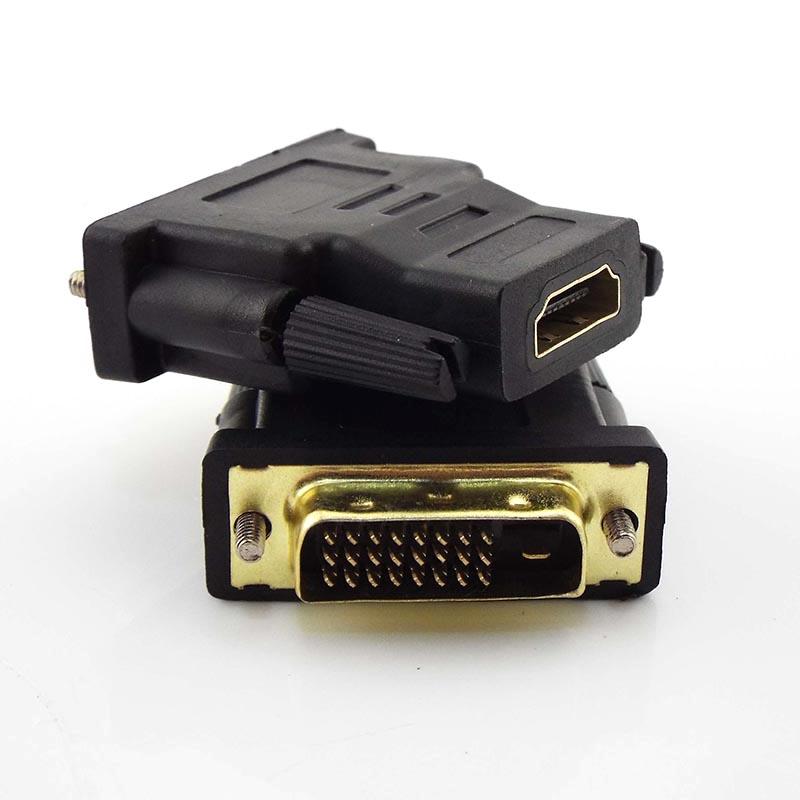 24 1 DVI Nam Sang HDMI Nữ Tương Thích Bộ Chuyển Đổi Sang DVI Adapter Hỗ Trợ 1080P Cho Máy Chiếu HDTV Bộ Chuyển Đổi Mạ Vàng L19