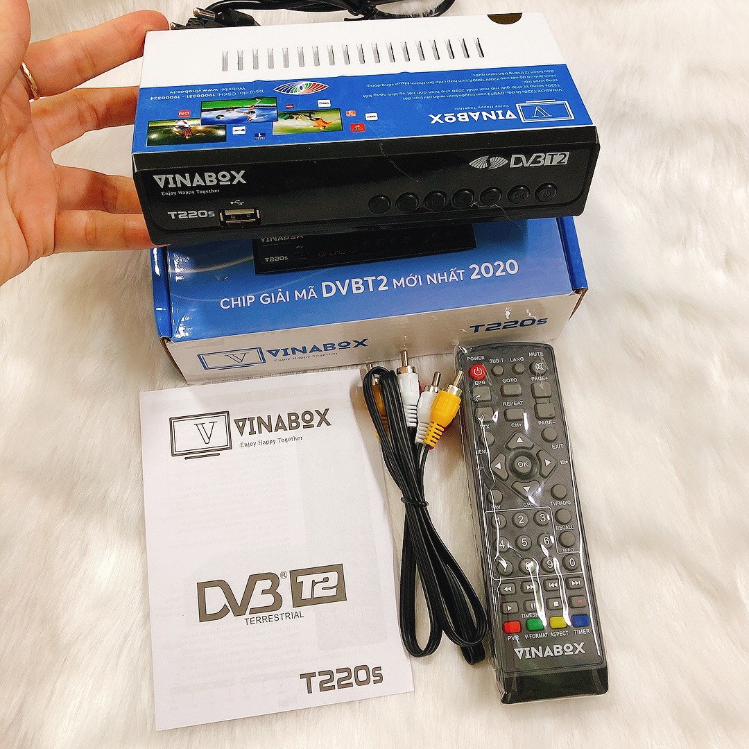 Đầu Thu  KTS DVB T2 Vinabox T220S Thế Hệ Mới 2021 – XEM TRUYỀN HÌNH MIỄN PHÍ- HÀNG CHÍNH HÃNG