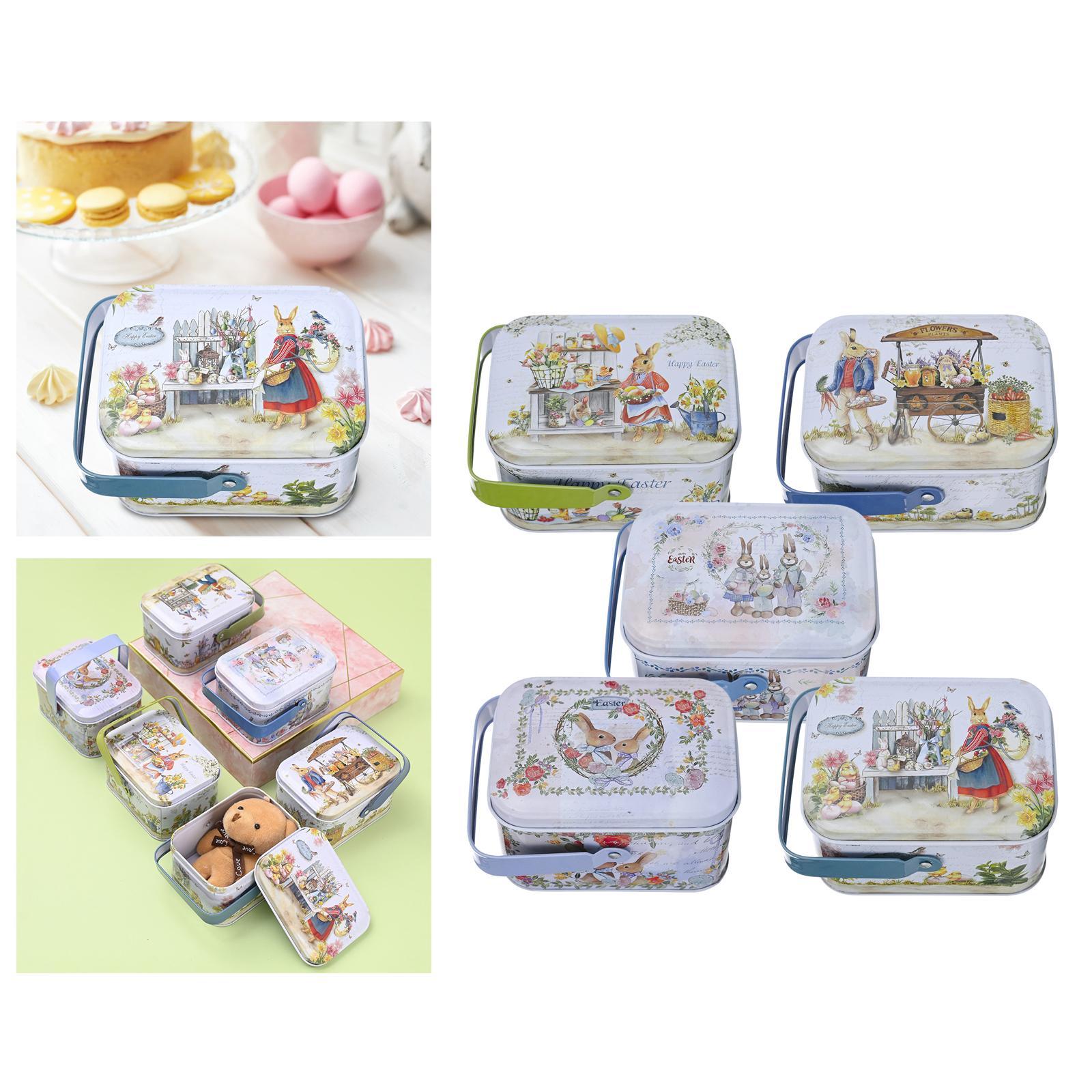 5Pcs Small Tin Boxes Sundries Organizer Storage Can for Wedding Decorations