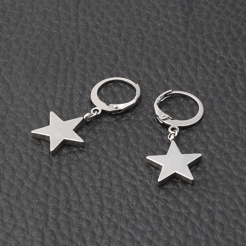 Bông tai khuyên tai ngôi sao năm cánh style Unisex