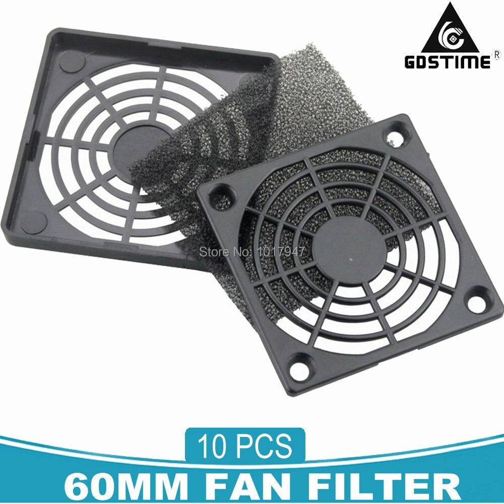 Bộ 5 Tấm Lọc Nhựa Màu Đen 60mm 6cm Cho Quạt Tản Nhiệt Máy Tính
