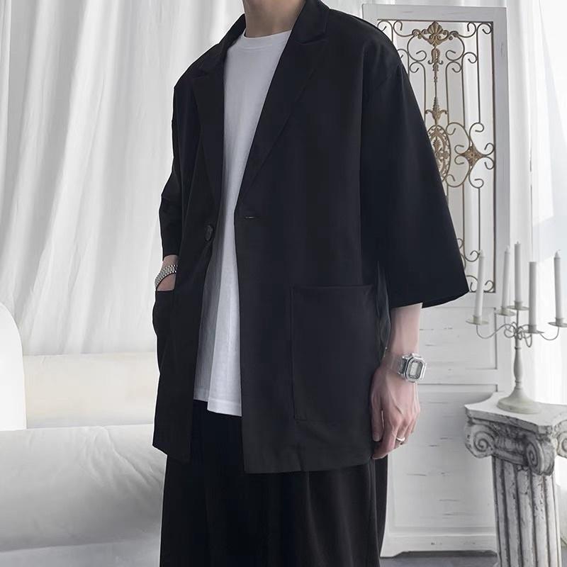 Áo blazer nam nữ,thiết kế tay ngắn 3 màu form rộng