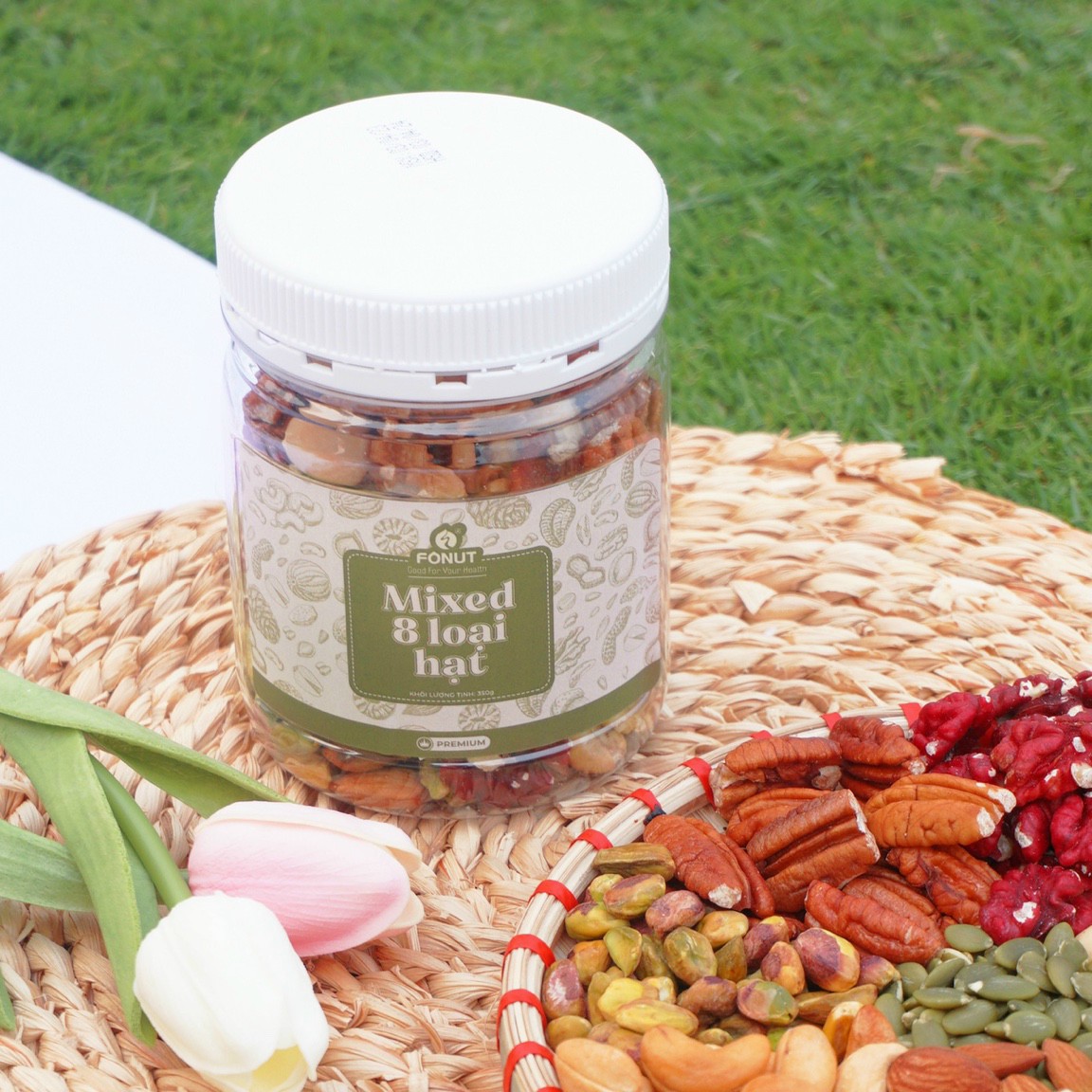 Hạt mix 8 loại hạt dinh dưỡng Hộp 350gr