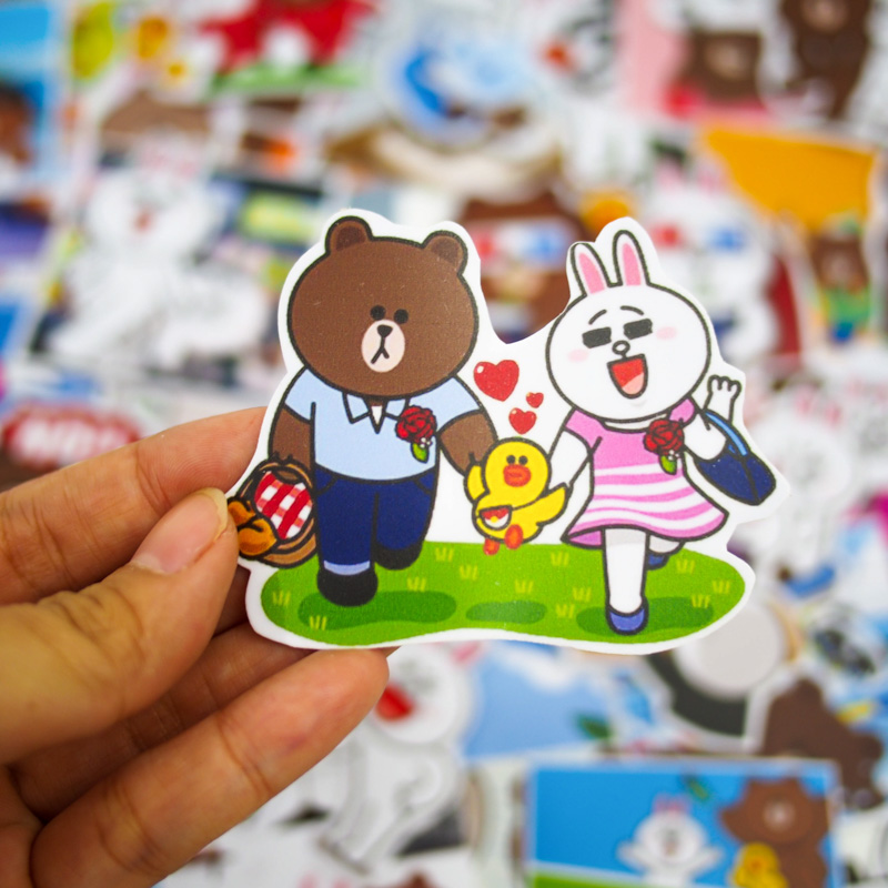 Combo 3 Hộp Sticker Hình Dán - CARTOON (Cartoon, Mickey and Minie, Brown and Cony)