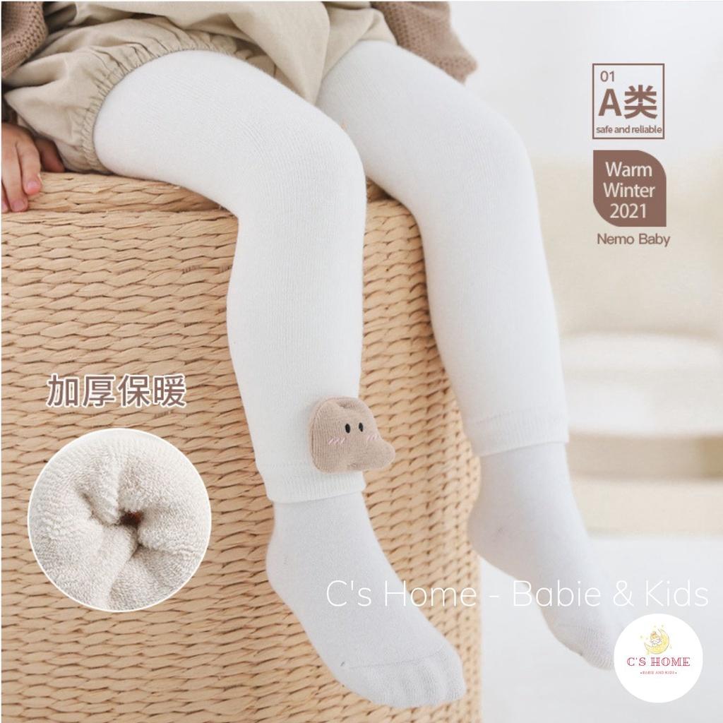 Quần tất không bàn - quần legging len lót lông xù siêu ấm, siêu xinh cho bé trai và bé gái size từ 6 tháng đến 6 tuổi