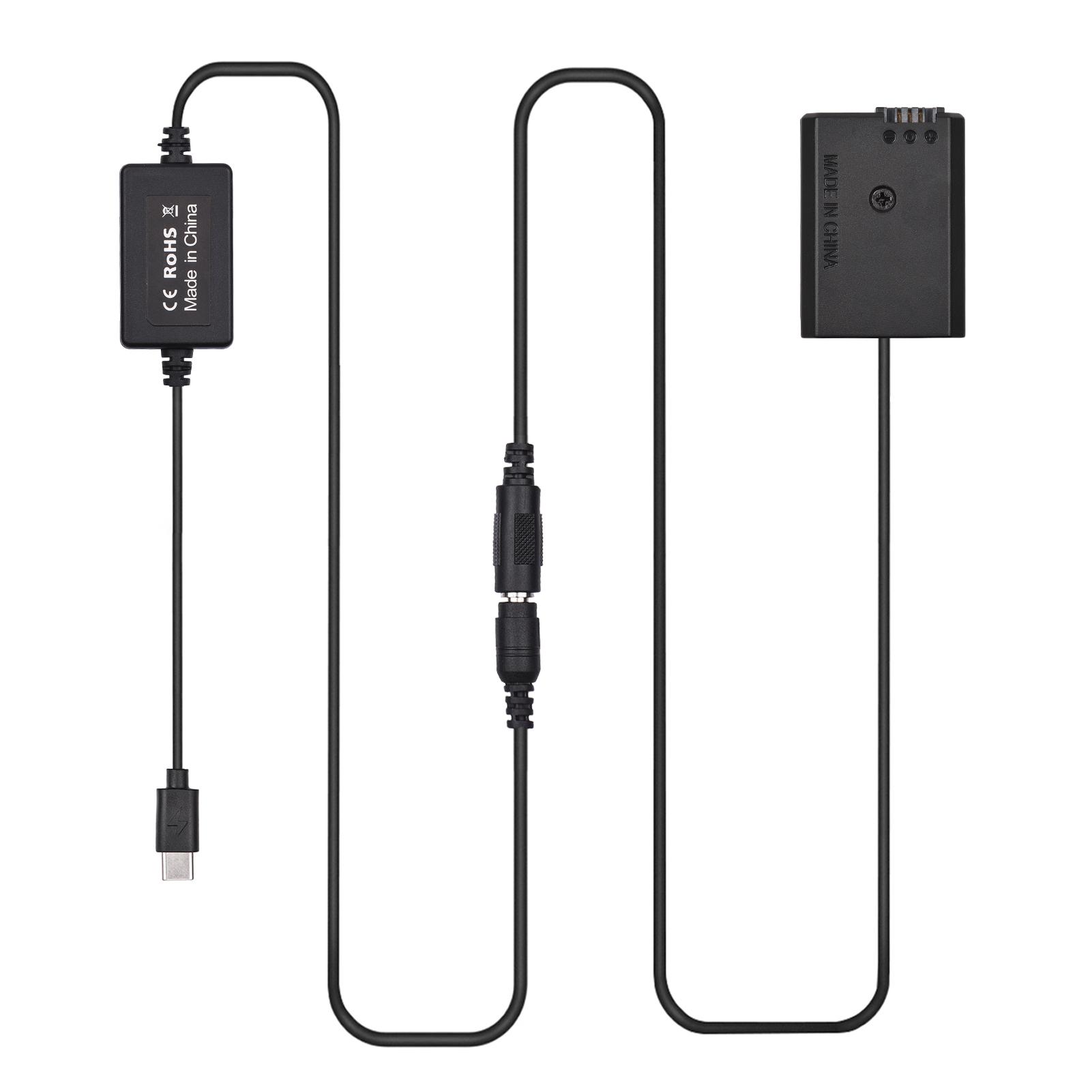 PD USB Type-C Cable to NP-FW50 Dummy Battery DC Coupler for Sony A7S2 A7S A7 II R RII A7M2 A6000 A6300 A6500 A7000