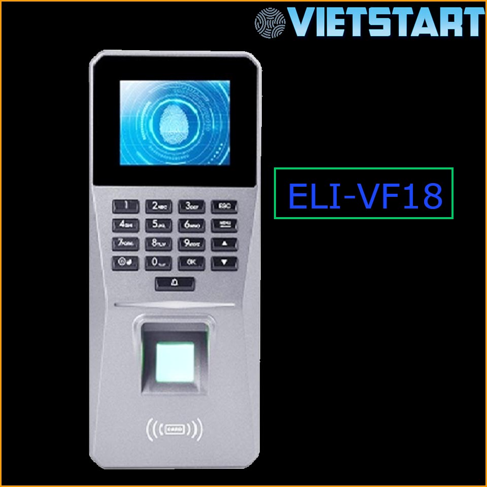 Đầu đọc vân tay kiểm soát ra vào cửa ELI-VF18- Hiển thị LCD -Nhớ 3000 Vân tay, 4000 thẻ