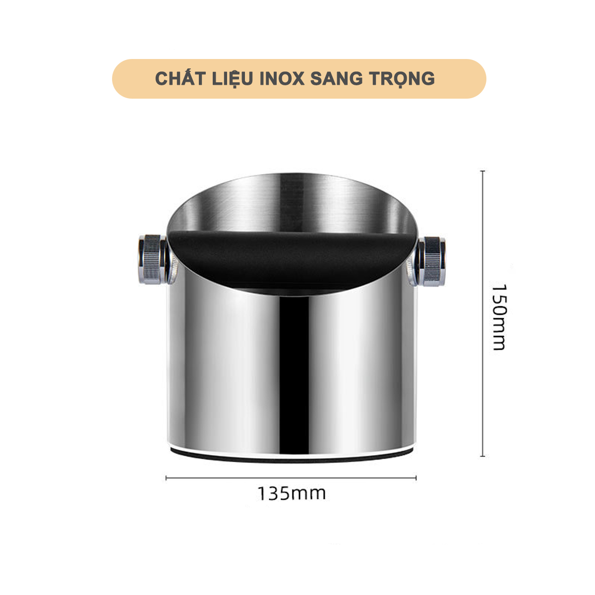 Hộp đập bã cà phê Espresso Inox cao cấp