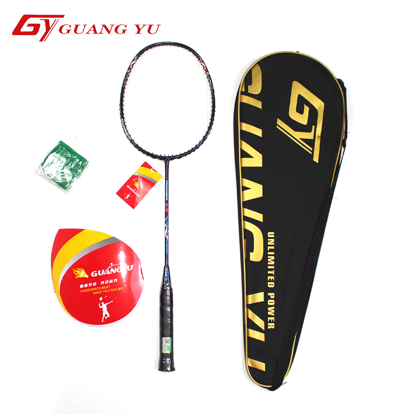 Vợt Cầu Lông GuangYu 4U Khung Full Carbon Cao Cấp, Thân Cứng Trung Bình, Công Thủ Toàn Diện, Lưới Đan Sẵn 11kg - V07