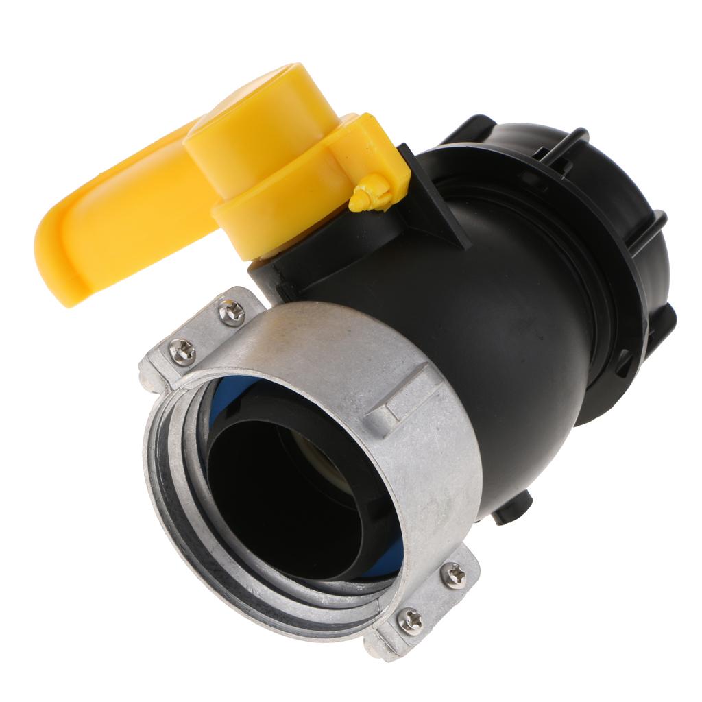 1000L IBC Túi Xe Tăng Thoát Adapter Van Bi 2.44 Cửa Hút Gió Đến 2 Ổ Cắm