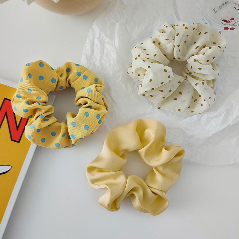 Scrunchies xinh xắn dây buộc tóc, cột tóc phong cách Hàn Quốc dễ thương