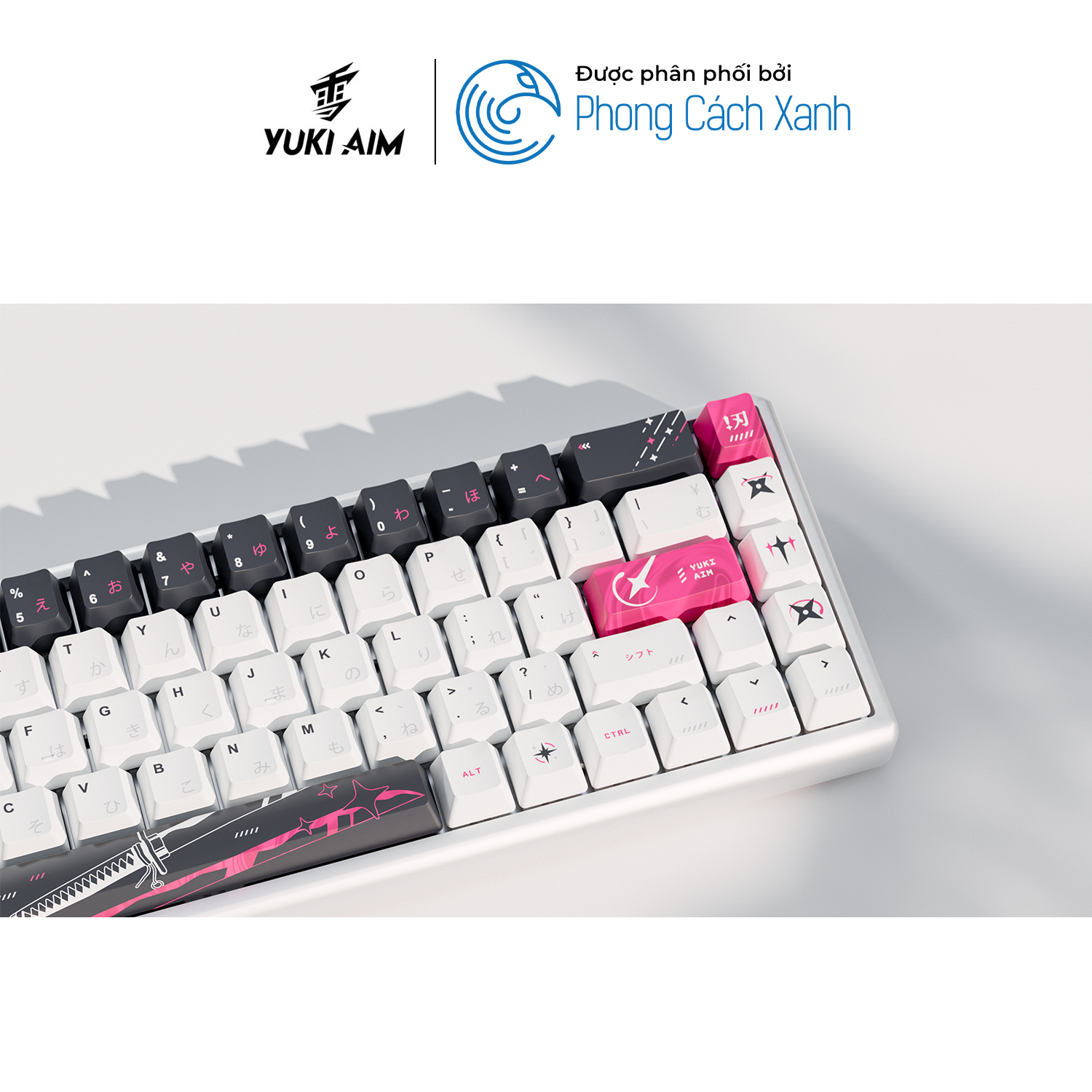 Bàn phím cơ Yuki Aim Polar 65 Katana Edition - Hiragana (Limited Edition) - Hàng Chính Hãng