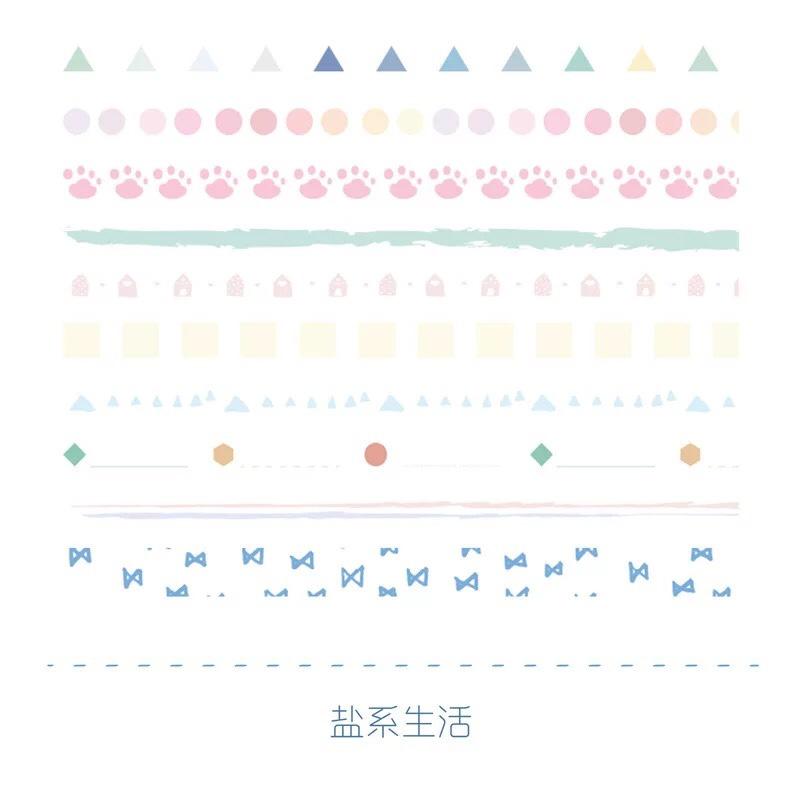 Set Washi - Winzige combo hộp 10 cuộn băng dính đáng yêu hỗ trợ trang trí DIY - Văn Phòng Phẩm Sáng Tạo