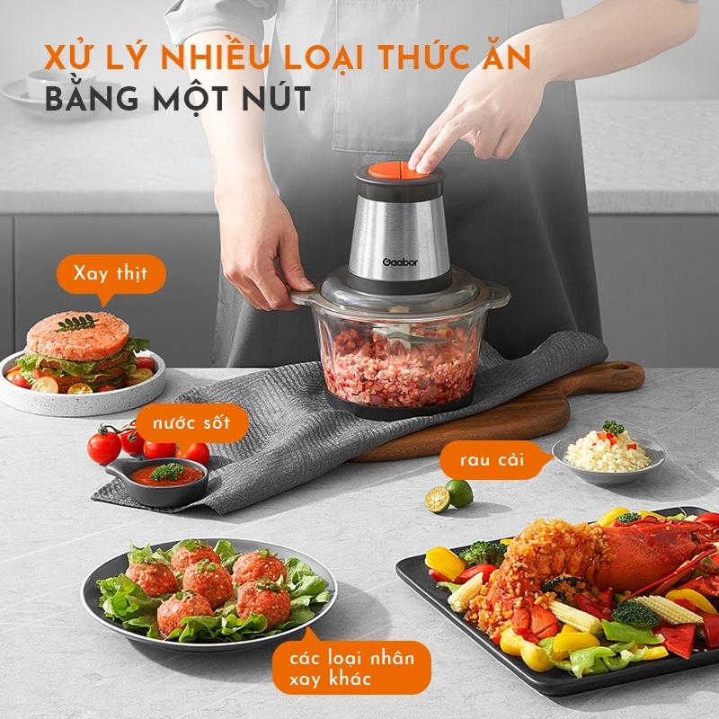 Máy xay thịt thực phẩm đa năng GAABOR GJ-M30A01 2L (Inox - Tô Thủy Tinh) - Thép không gỉ - 300W - Hàng chính hãng