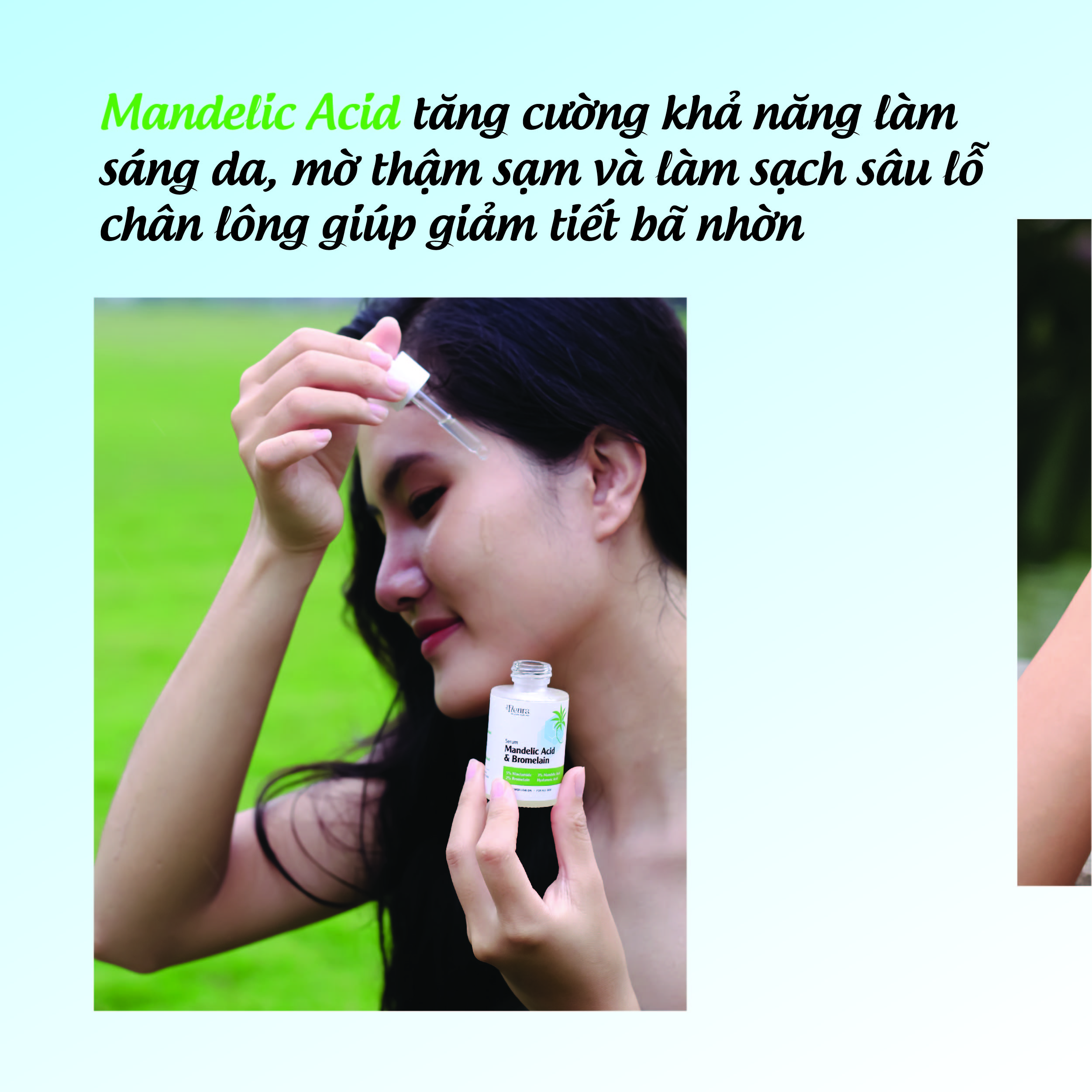 Serum Dưỡng Sáng Mờ Thâm Nám The Fleura Mandelic Acid 5% Niacinamide, Enzym Dứa (AHA)