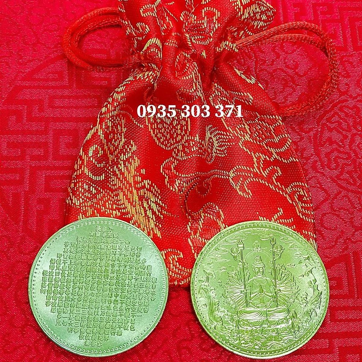 Đồng Xu Phật Nghìn Mắt Nghìn Tay Quà Tặng Phong Thủy Bình An