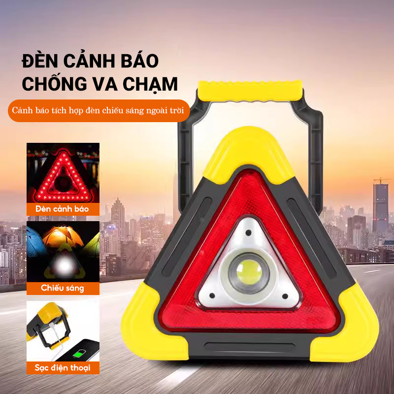 Đèn Cảnh Báo Chống Va Chạm Đa Năng | Đèn Cảnh Báo Đa Năng Sử Dụng Pin Năng Lượng Mặt Trời, Gọn Nhẹ Dễ Dàng Mang Đi, Sử Dụng Khi Gặp Sự Cố Khẩn Cấp