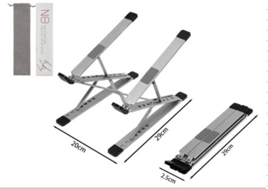 Giá đỡ laptop nhôm N8 Độ bền, kích thước và độ dày gấp đôi các dòng giá đỡ laptop thông thường
