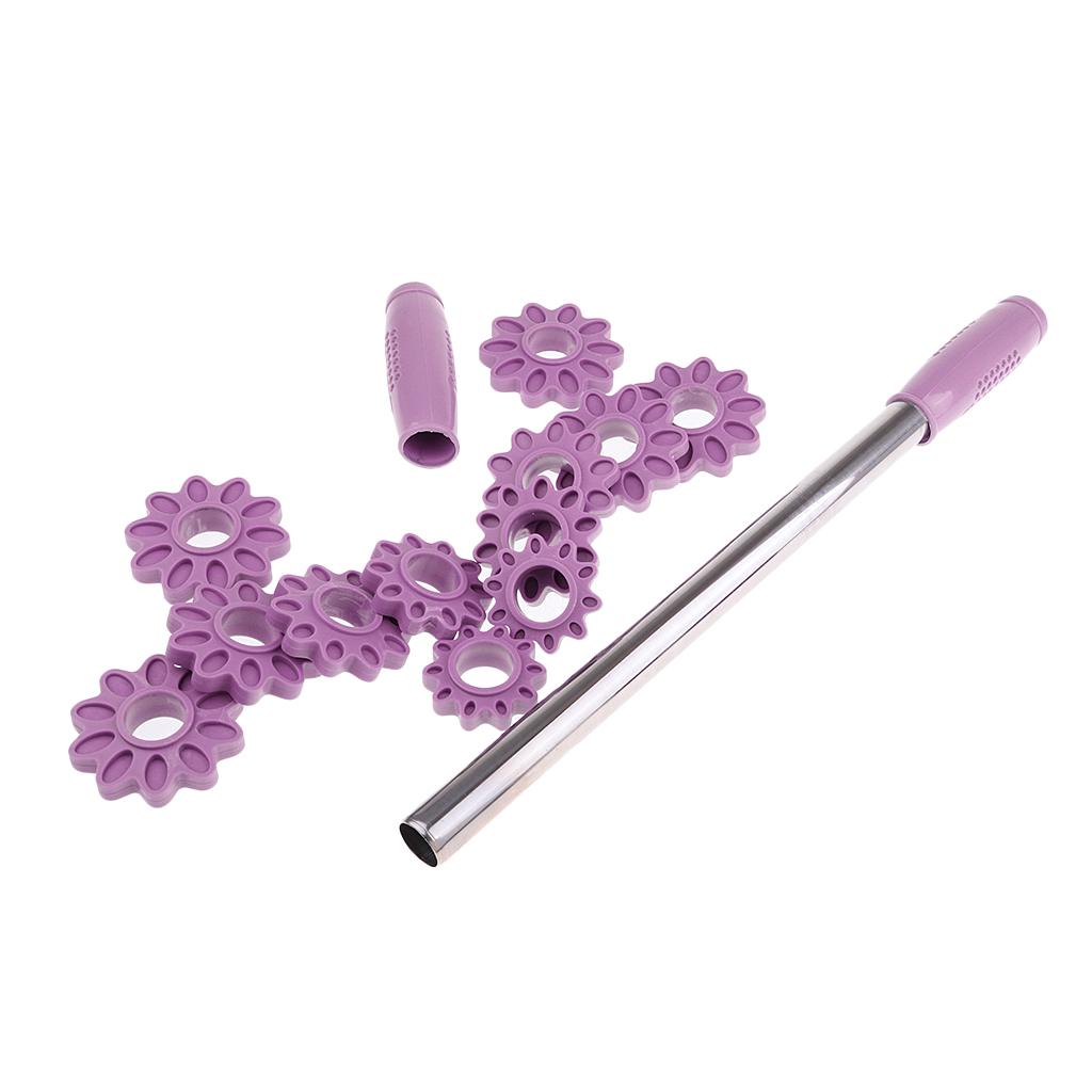 Multi-Functional Massage Roller Stick Back Neck Calf Leg Massager Purple