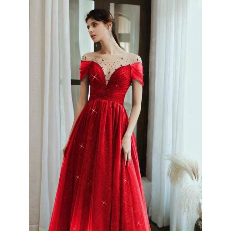 Đầm maxi dự tiệc dạ hội lưới nhũ kết cườm đen sang trọng ivy fashion - SIZE M/L - MS167Y đi biển dự tiệc dạo phố bigsize