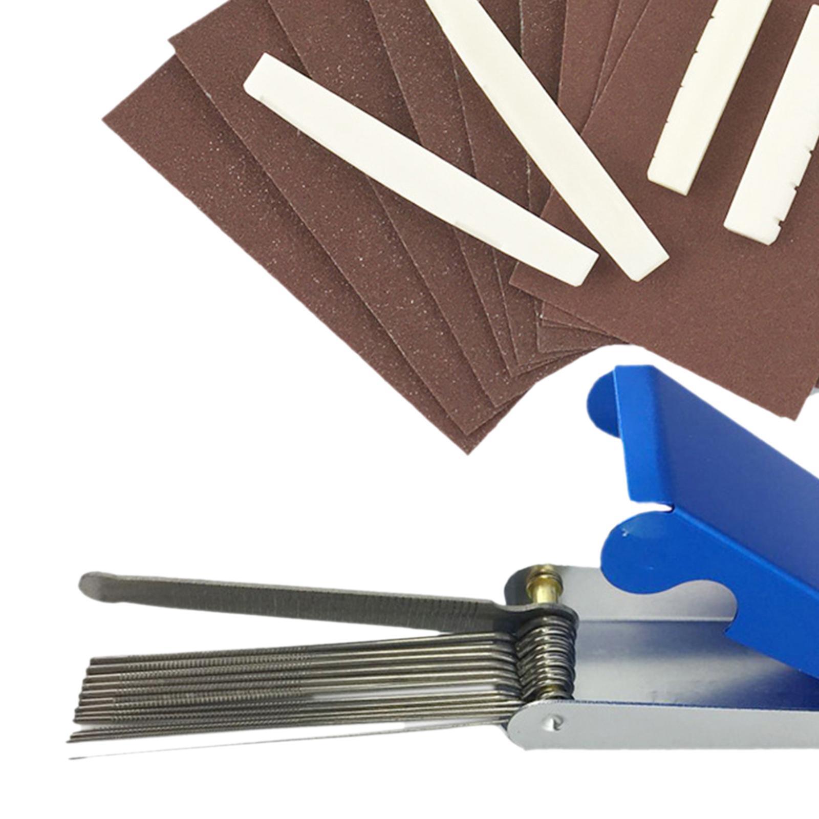 Guitar Bridge Saddle Nut File Set Guitar Bridge Nut Saddle for Maintenance