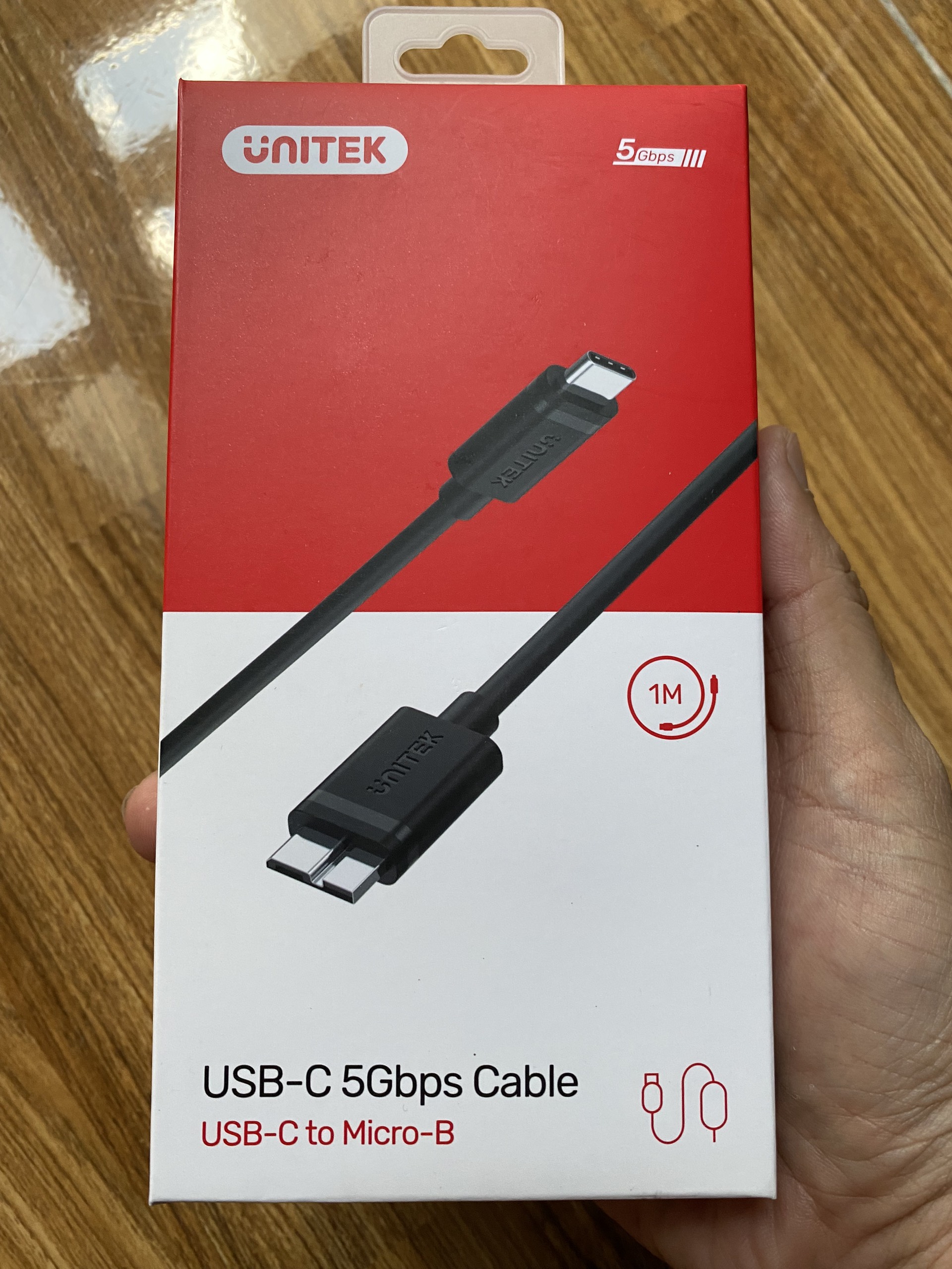 Cáp chuyển USB-C to Micro-B Unitek Y-C475BK - Hàng chính hãng