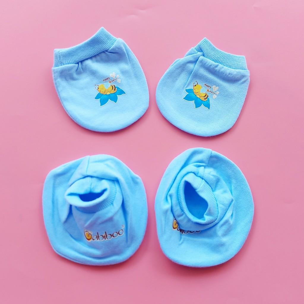 Bộ bao tay bao chân 100%cotton cho bé sơ sinh BB57