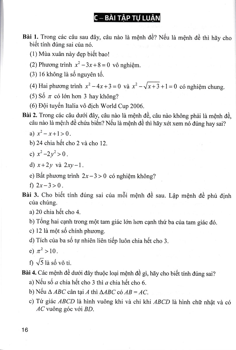 Sách Tham Khảo Toán 10 (Dùng Chung Cho Các Bộ SGK Hiện Hành) - HA