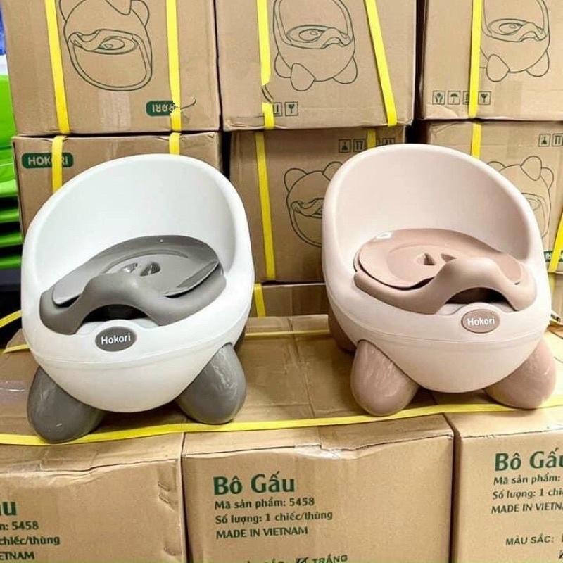 Bô cho bé đi vệ sinh, bô vệ sinh cho bé hình gấu Hokori chính hãng nhựa Việt Nhật