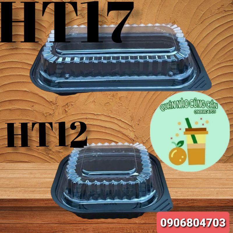 50 hộp đựng thức ăn nhựa dùng một lần, hộp đựng cơm văn phòng an toàn tiện lợi
