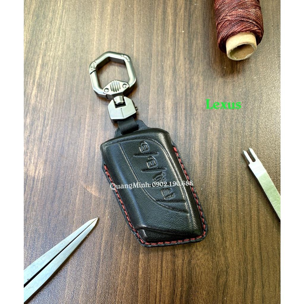 Bọc chìa khóa da bò hàng ép khuân dầy dặn cho xe Lexus 4 nút thông minh