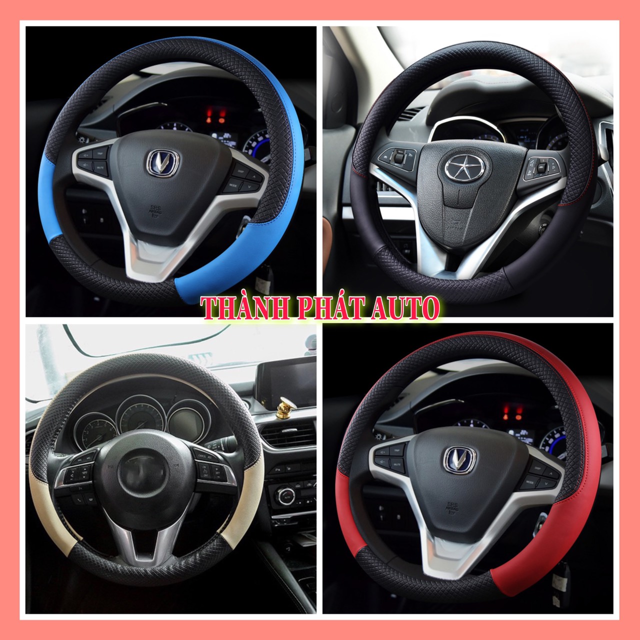 Bọc vô lăng tay lái ô tô xe hơi da PU cao cấp giá rẻ cho xe Honda, Toyota, Mazda, Hyundai, Kia, Chevrolet, Ford