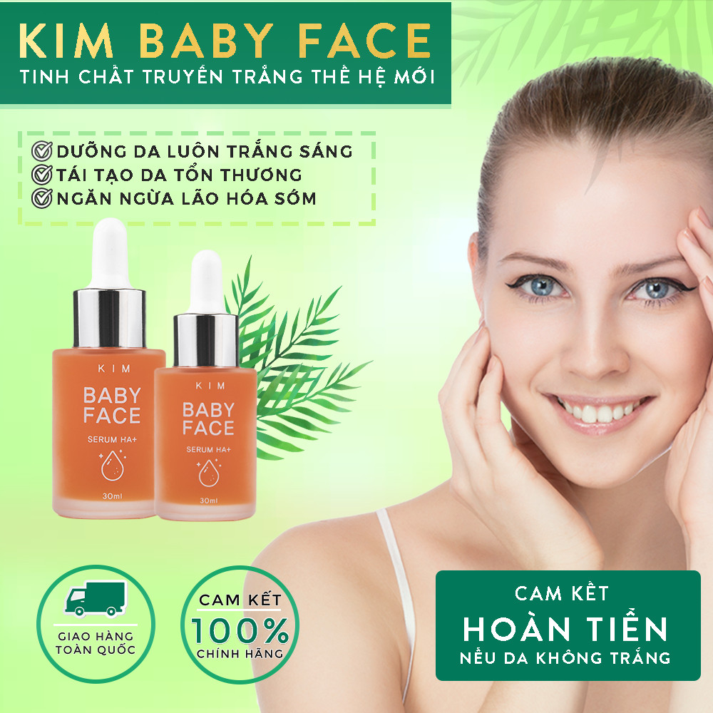 Tinh Chất Truyền Trắng Truyền Trắng Sạch Mụn, Chống Thâm Nám, Tàn Nhang KIM BABY FACE HA+