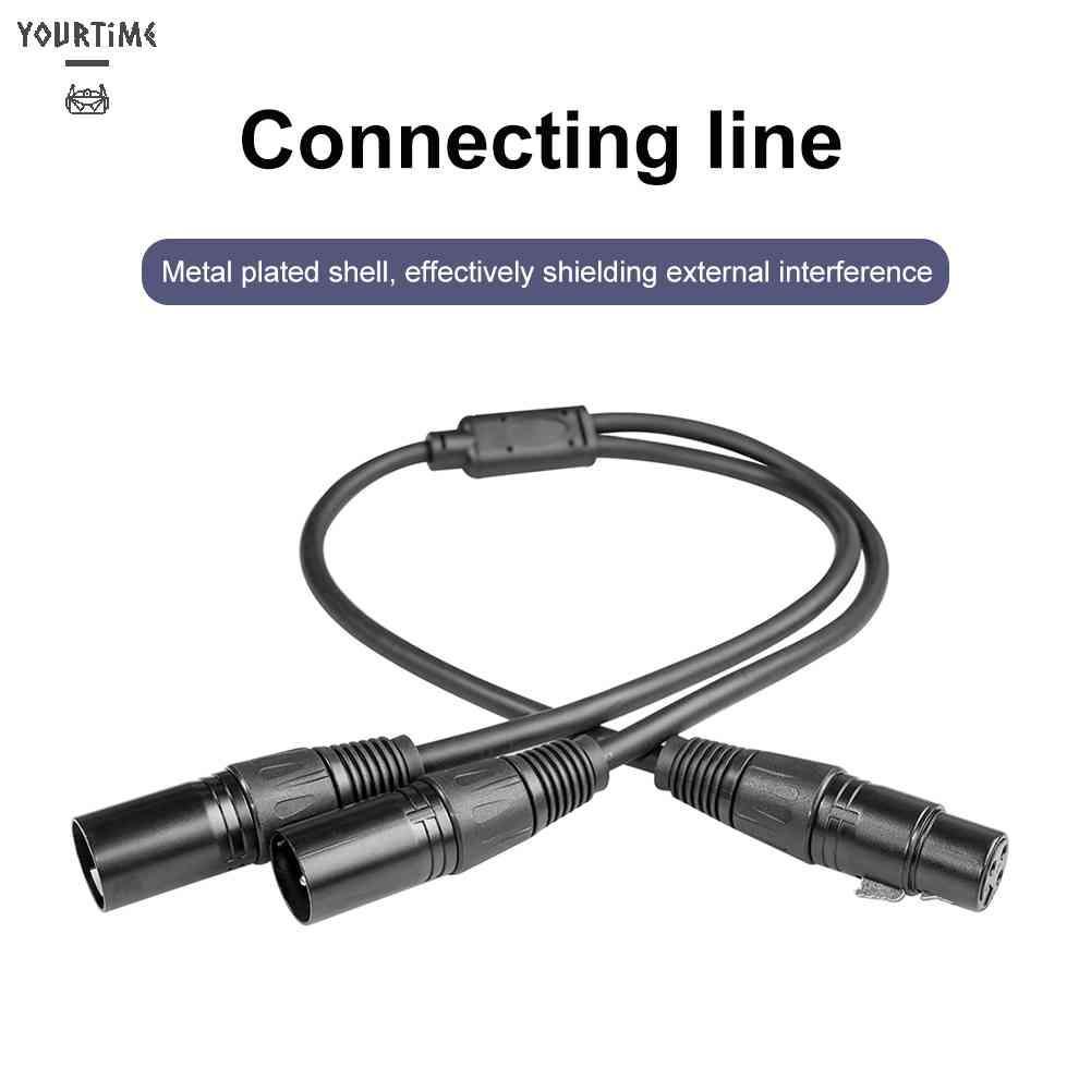 Dây Cáp Chữ Y Chuyển Đổi Âm Thanh 3 Pin XLR Sang XLR Kép Dài 50cm Màu Đen