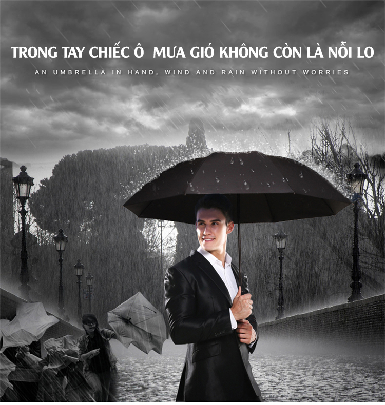 Dù Che Nắng Che Mưa 8 Xương Xếp Gọn Tiện Lợi