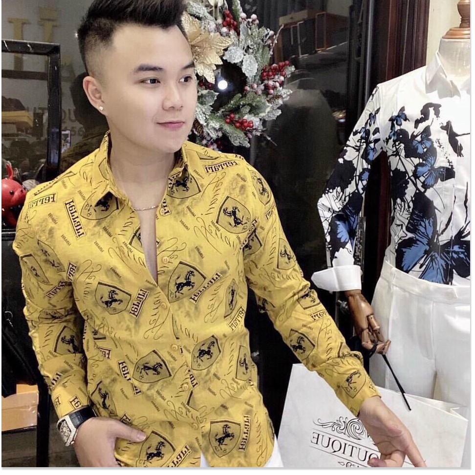 ÁO SƠ MI NAM TAY DÀI PHONG CÁCH HỌA TIẾT ĐỘC -ĐẸP