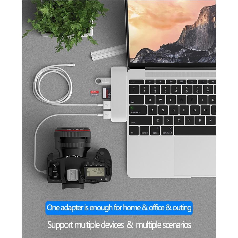 Hub Chuyển Đổi Usb 3.1 Type-C Hub Sang Hdmi 4k 3 Cổng Usb 3.0 Tf Cho laptop táo Pro 2020 M1