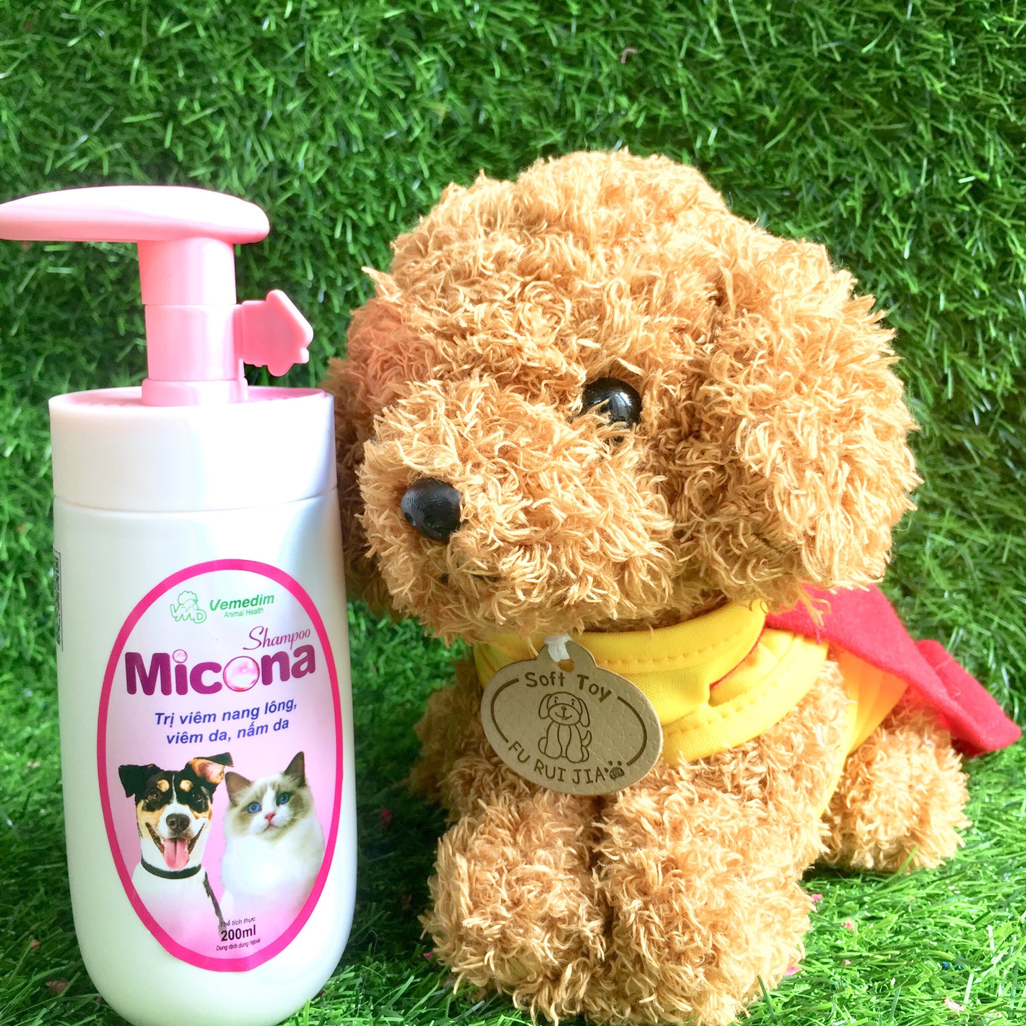 MICONA SHAMPOO - Sữa Tắm Phòng Trị Viêm Da, Nấm Da, Viêm Nang Lông Cho Chó Mèo Với An Toàn Và Hiệu Quả - Hương Thơm Dịu Ngọt, Khử Mùi Hôi Lông, Dưỡng, Làm Mượt Lông – Mi01