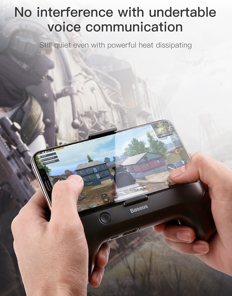 Tay Cầm Chơi Game Tản Nhiệt Baseus Cool Play Gamepad Tích Pin Sạc Dự Phòng 1200mAh Cho Điện Thoại Android iOS - Quà tặng đặc biệt– Hàng chính hãng